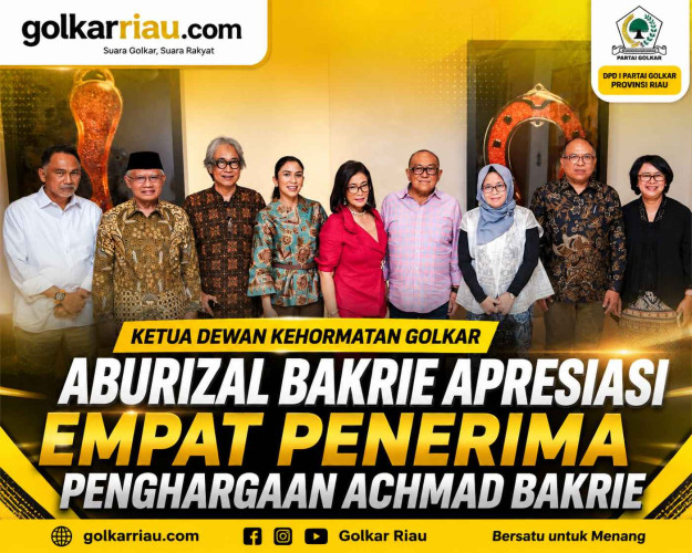 Ketua Dewan Kehormatan Golkar Aburizal Bakrie Apresiasi Empat Penerima Penghargaan Achmad Bakrie